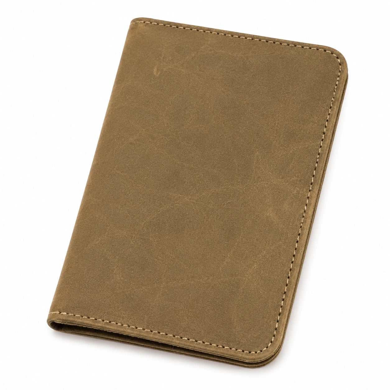 Cartera plegable de cuero marrón 18 x 10 cm para tarjetas y documentos
